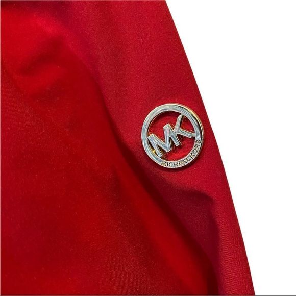 Michael Kors red polyester waterproof utility jacket size M new without tag - Picture 2 of 9